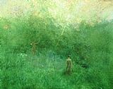 Thomas Dewing Famous Paintings - The White Birich